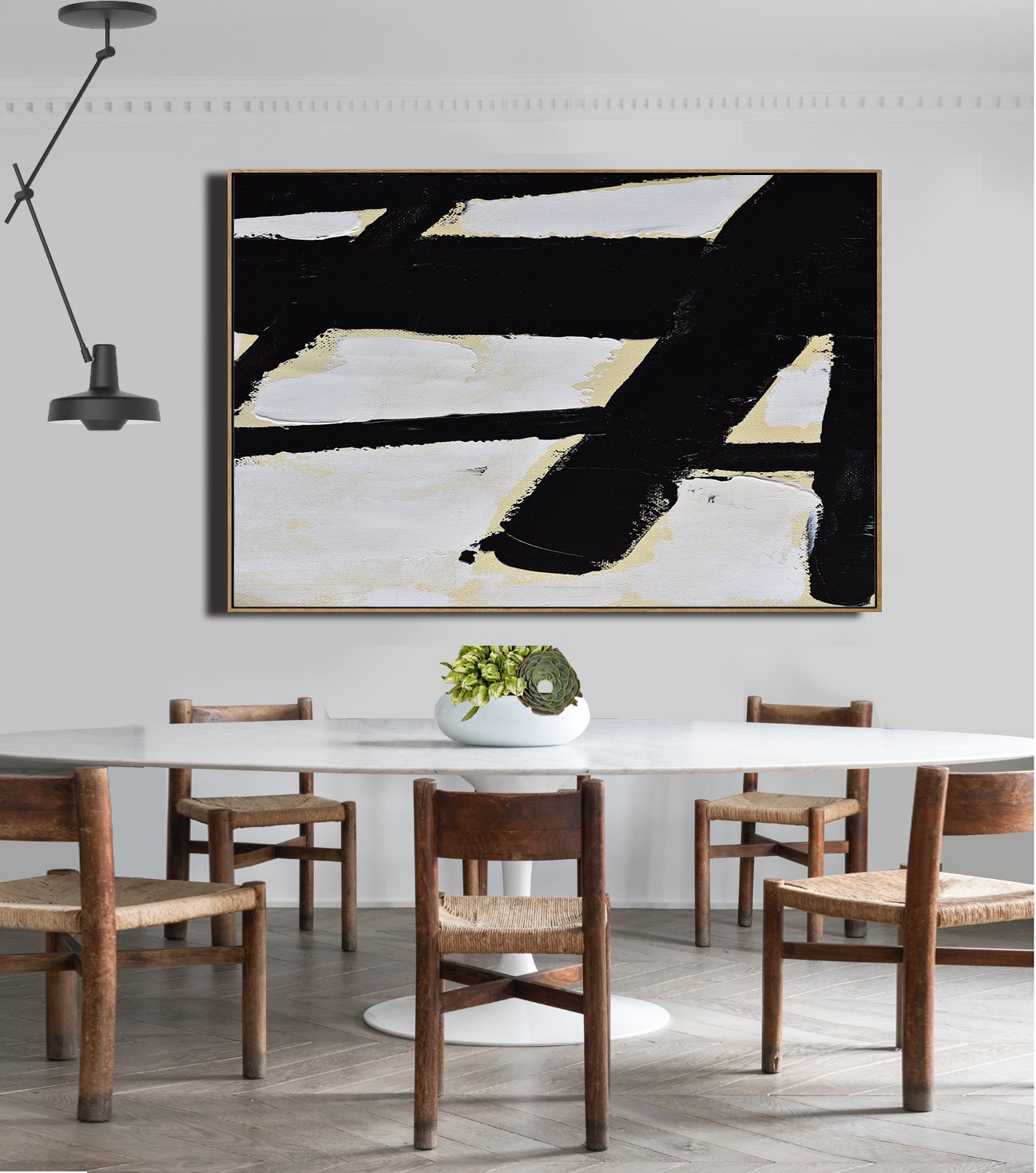 Horizontal Palette Knife Minimalist Art #C43Z - Click Image to Close